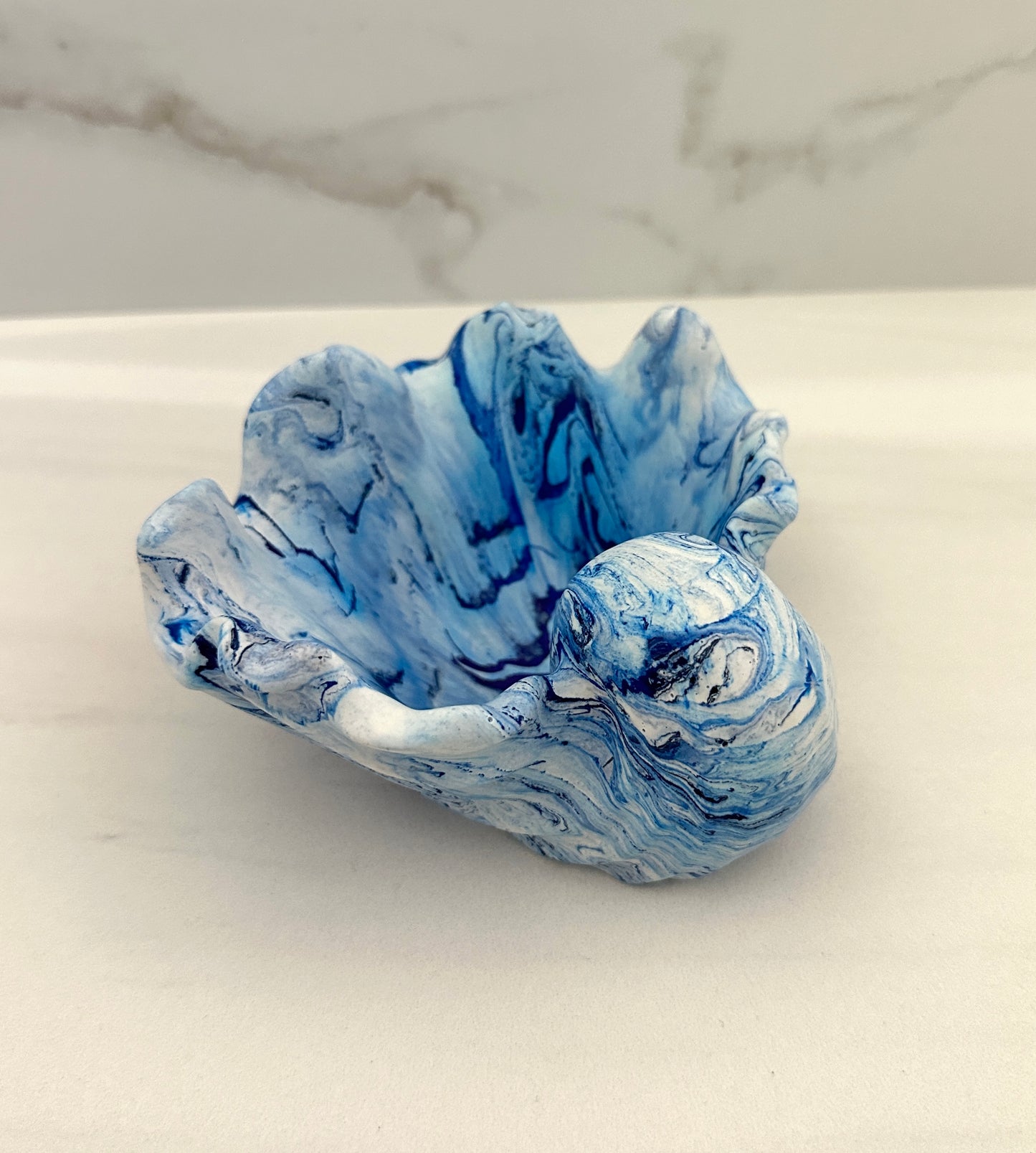 Coastal Blue Conch Shell Dish