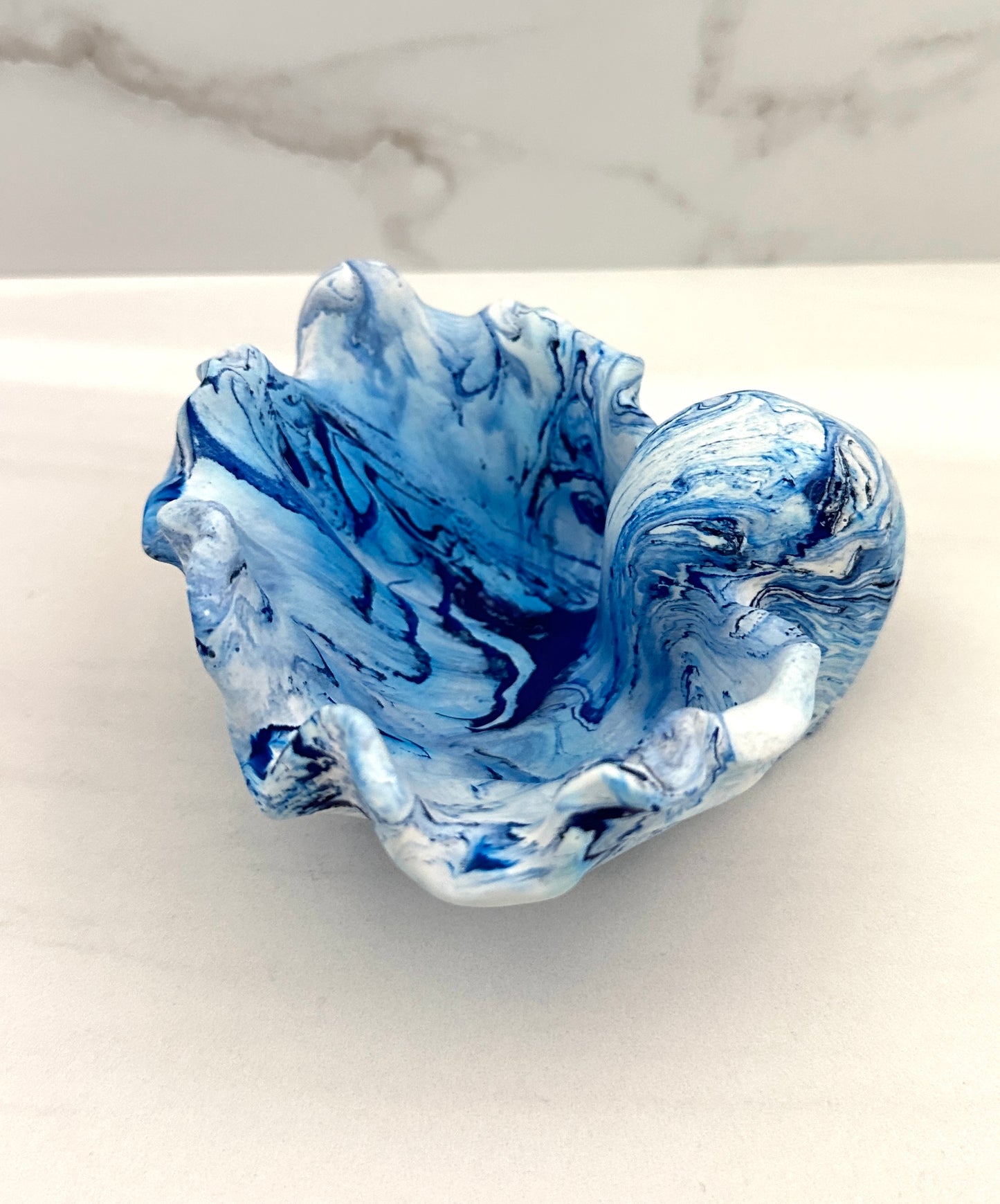 Coastal Blue Conch Shell Dish