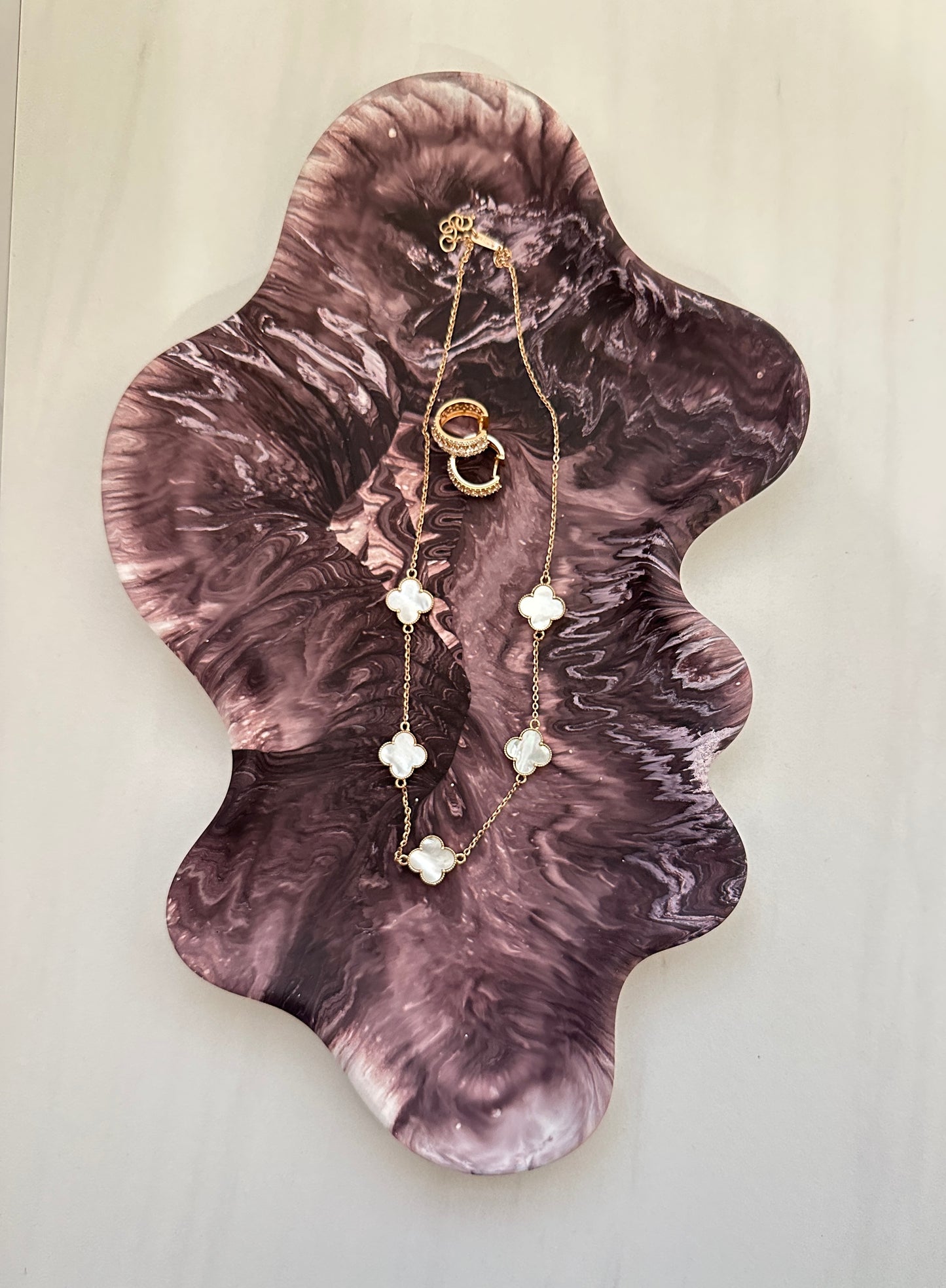 Asymmetric Tray, Midnight Plum - Trinket Tray