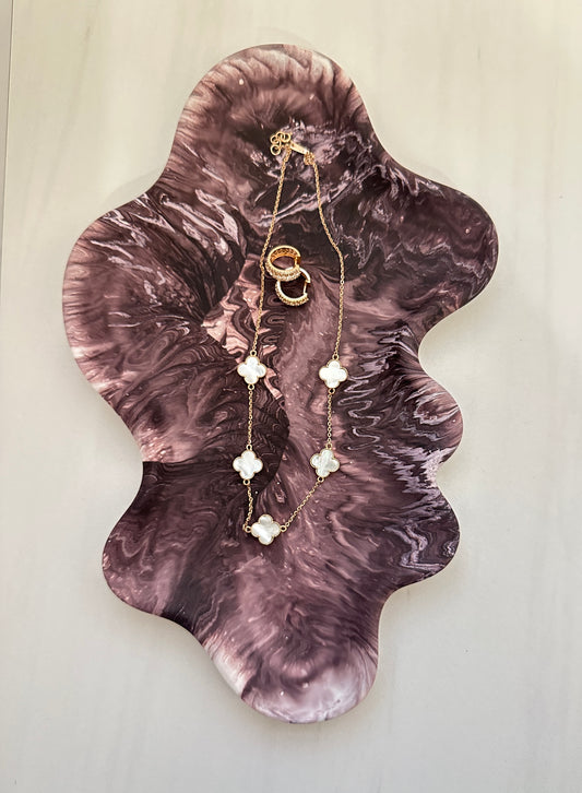 Asymmetric Tray, Midnight Plum - Trinket Tray