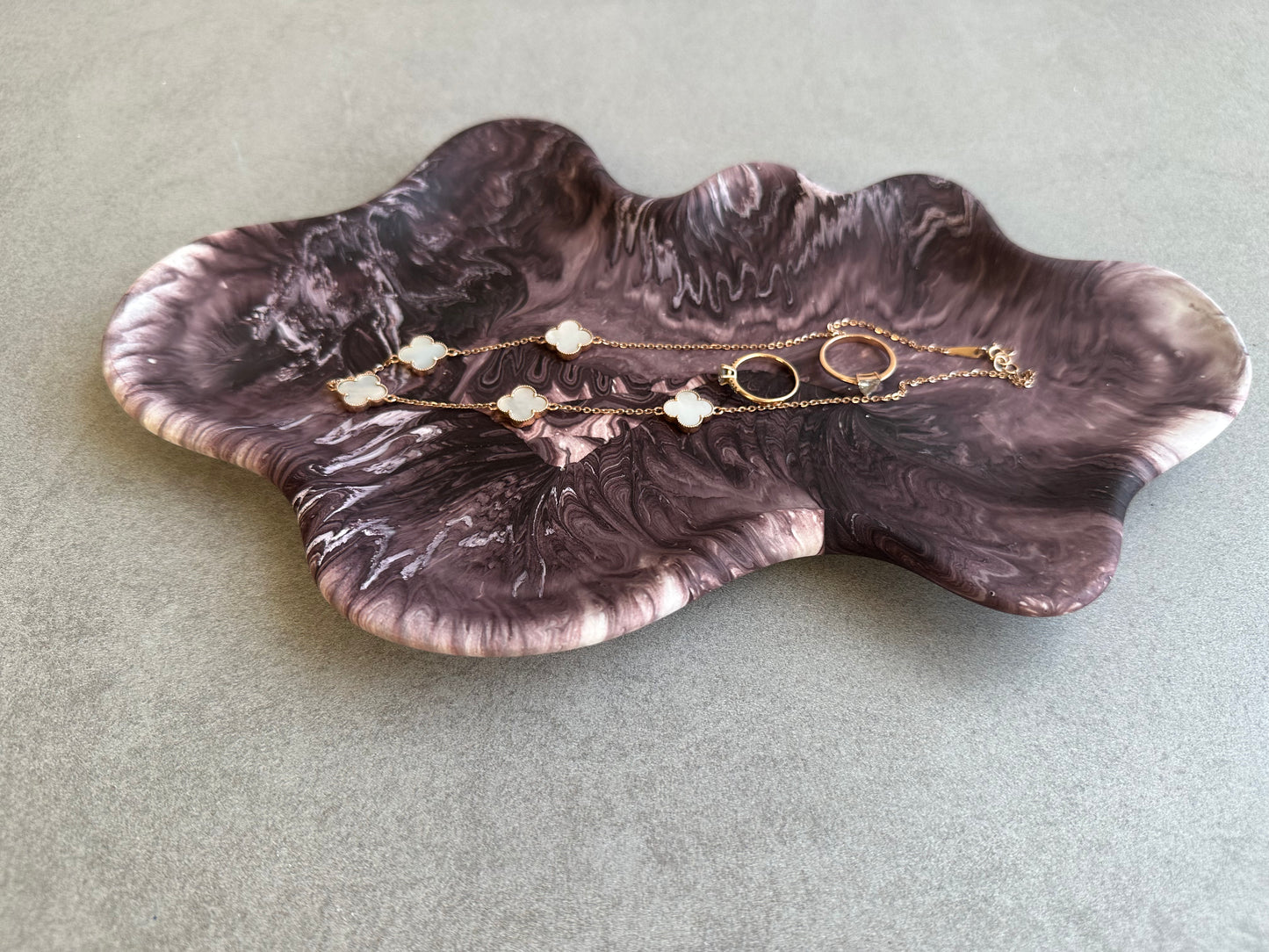 Asymmetric Tray, Midnight Plum - Trinket Tray