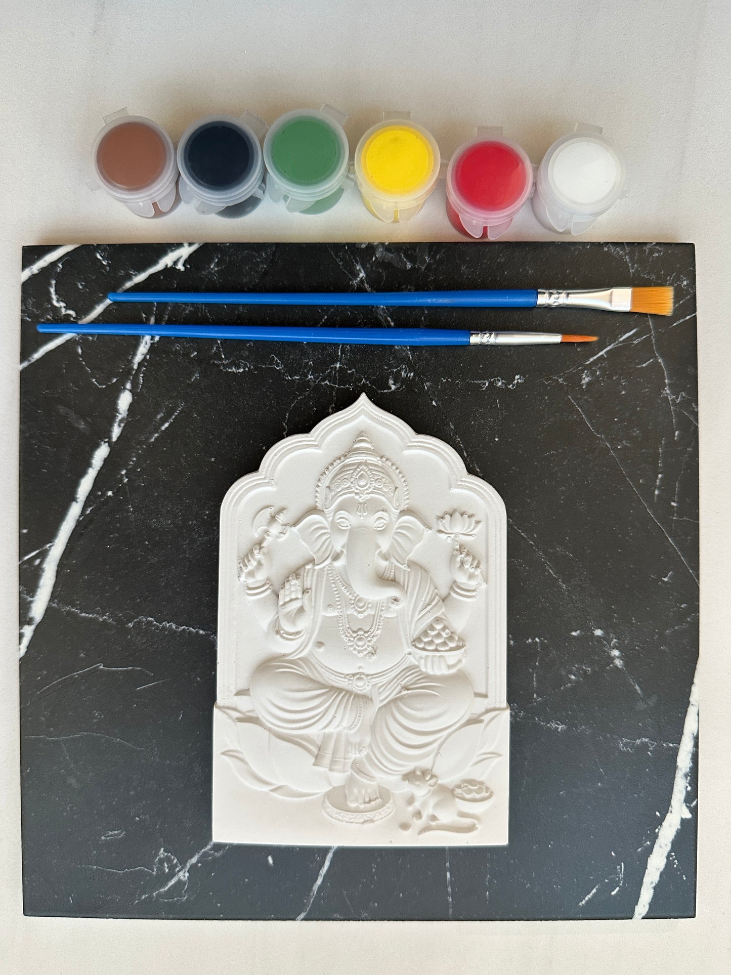Ganesha Idol Plaque, Paint Your Own Kit, Indian Festival Craft kit, Ganesh Chaturthi, Indian God